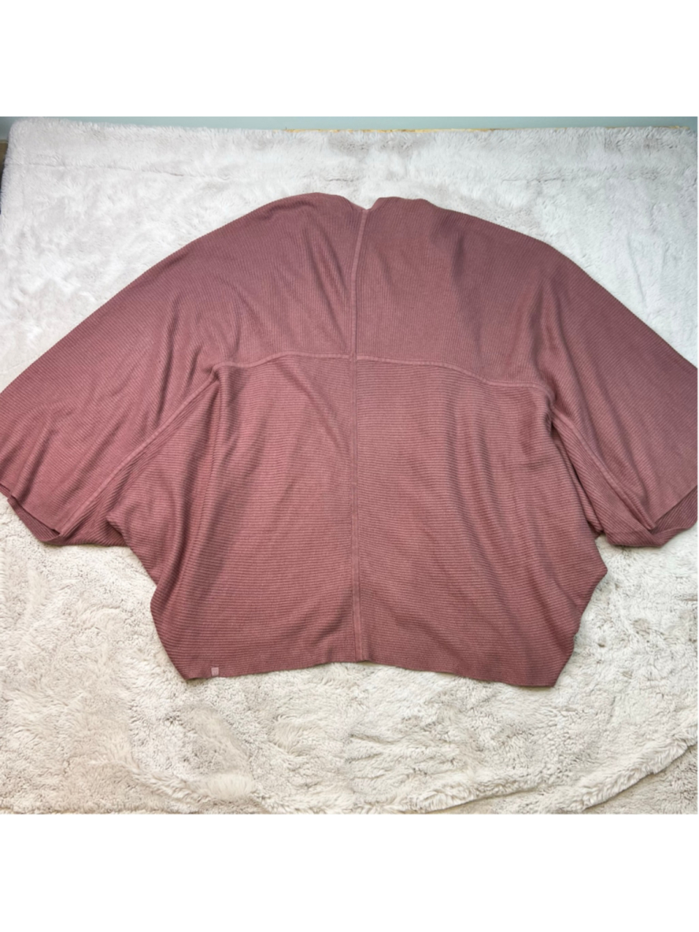 Lululemon Cardigan Sweater Womens Size XL/XXL Mauve Pink Open Front Knit Cashlu - Picture 6 of 7